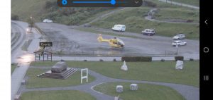Budíček zachycený z webkamery, Máňa a helikoptéra :)