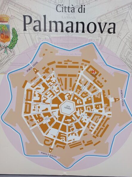 Palmanova, italské město ve tvaru hvězdy